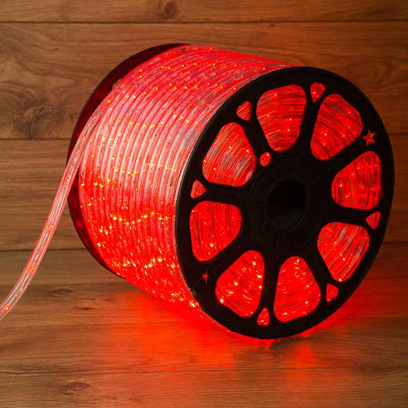 Дюралайт LED, свечение с динамикой (3W) - красный, 36 LED/м, бухта 100м NEON-NIGHT 121-322 фото