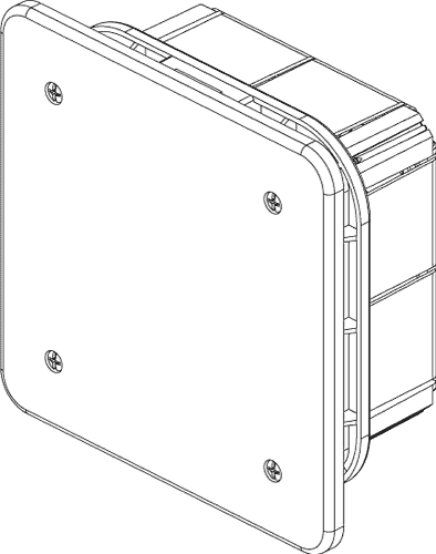 V70001 Встраиваемая распределительная коробка Vimar Arke  для каменных стен С белой крышкой, крышкой для защиты от растворов и крепежными винтами фото