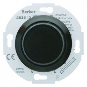 283511 Дополнительное устройство для универсального поворотного диммера с "Soft"-регулировкой, цвет: черный, с блеском серия 1930, Glasserie, Palazzo Berker фото