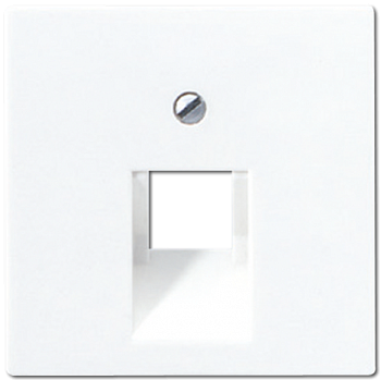 A569-1BFPLUAWW Крышка для одинарной розетки UAE, термопласт, бел. Jung A серия фото
